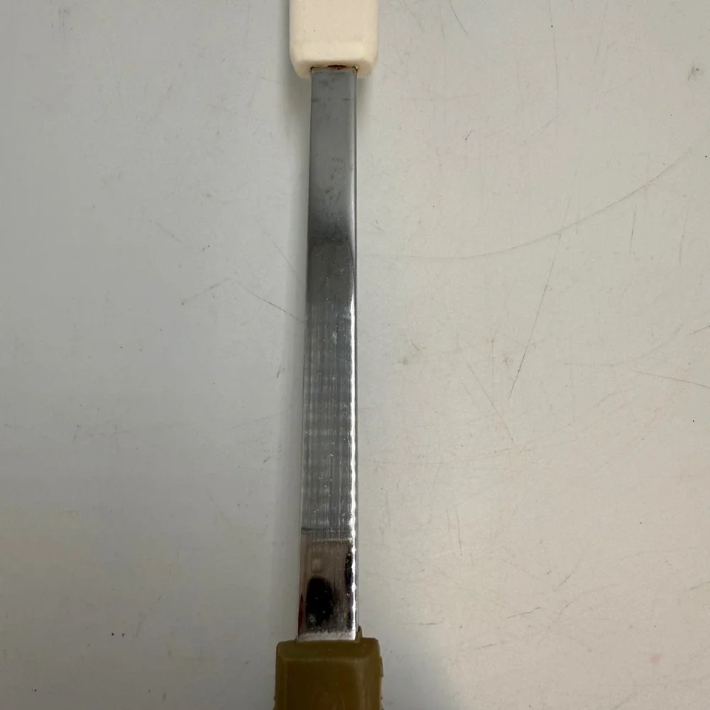 Vintage Hoan Slotted Spatula Turner Nylon Head Stainless Steel White Handle